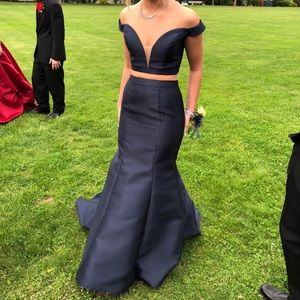 Navy blue prom dress